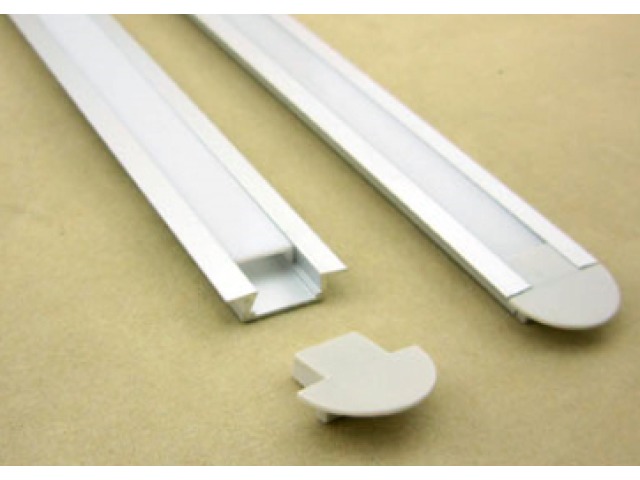 Aluminium Profile for LED Strips for mounting into a shallow groove