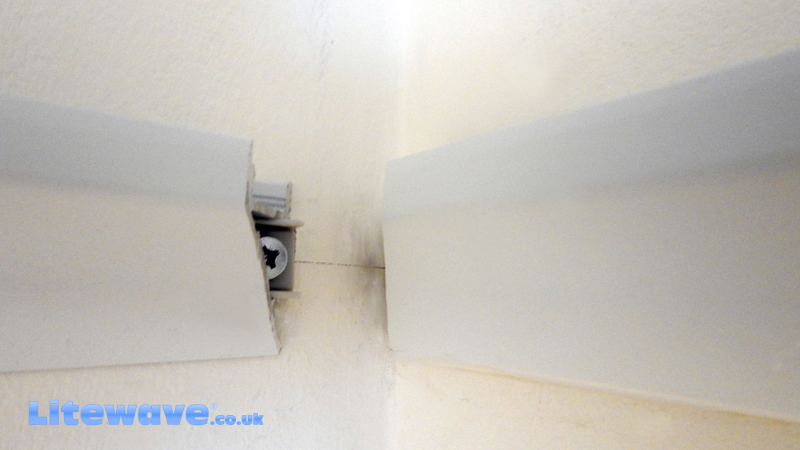LED Coving Profile being fitted onto Clips