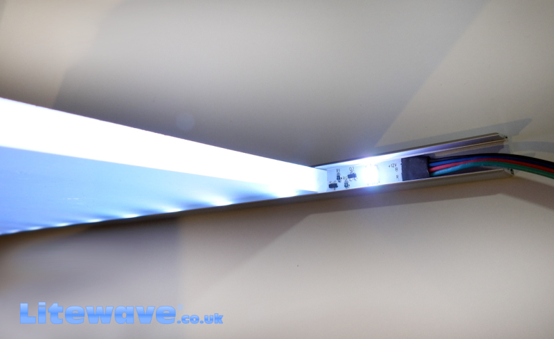 Acrylic Panel edge lit using Aluminium Channel and Colour Changeable LED Strip