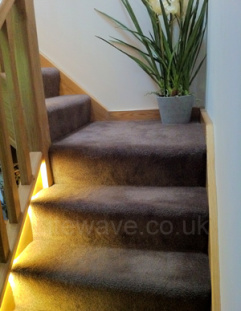 LED Tape used to highlight staircase