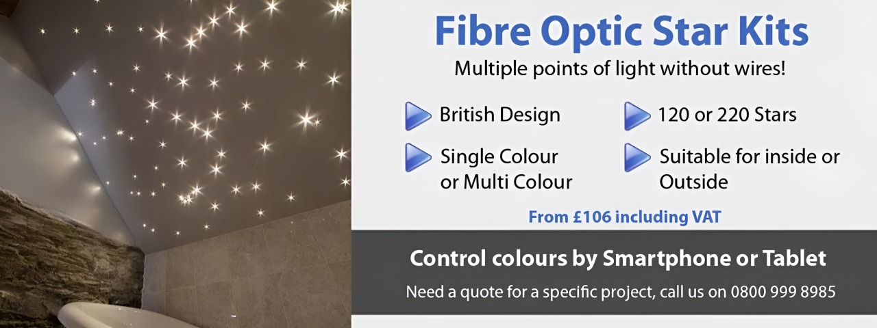 Fibre optic lights for ceilings and floors