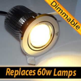 10w Dimmable LED Downlight with Driver (Warm White) Polished Chrome