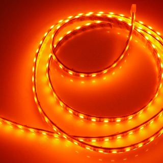 2 Meter LED Tape (Black PCB, 120 LEDs, SILICONE) 12vdc Meter - Amber