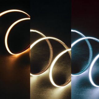 5M Dotless COB LED Strip 24vdc, 608 LEDs, 2700k to 6500k. Tunable White 5M Dotless COB LED Strip 24vdc, 608 LEDs, 2700k to 6500k. Tunable White