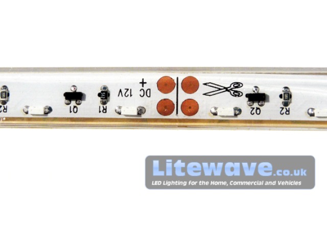 Edge lit Constant Current LED Strip viewed from above