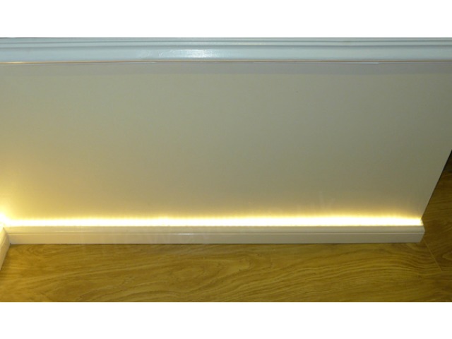 warm white edge lit strip