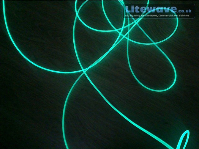 6mm Side Glow Fibre displaying marine