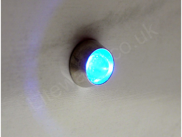 Blue LED Flush Mounted into wall panel