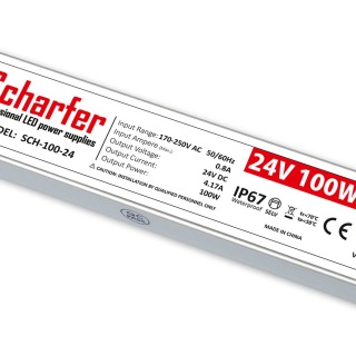 24vdc 4.16A (100w) Waterproof (IP67) - Scharfer Professional PSU