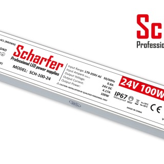 24vdc 4.16A (100w) Waterproof (IP67) - Scharfer Professional PSU