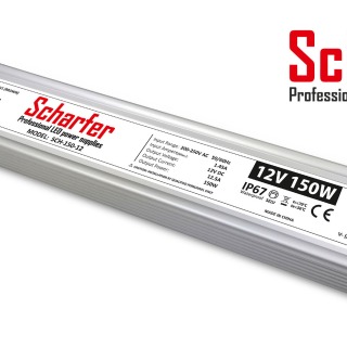 12vdc 12.5A (150w) Waterproof (IP67) - Scharfer Professional PSU