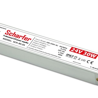 24vdc 1.25A (30w) Waterproof (IP67) - Scharfer Professional PSU