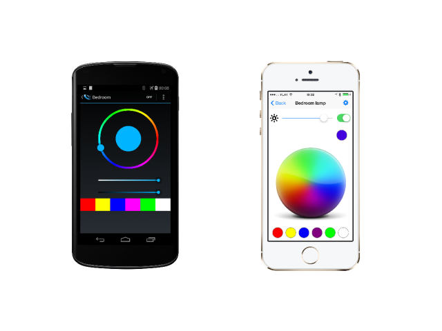 Smartphones use to control LED Strip