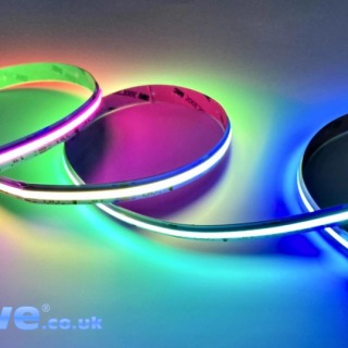 5M Dotless Animated RGB LED COB Strip, 24vdc, Colour Changeable) (720 LEDs/M, 15w) 5M Reel