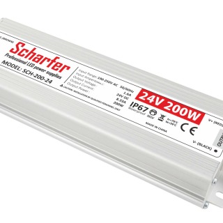 24vdc 8.33A (200w) Waterproof (IP67) - Scharfer Professional PSU