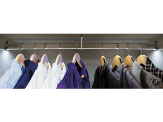 LED Strip lighting up wardrobe