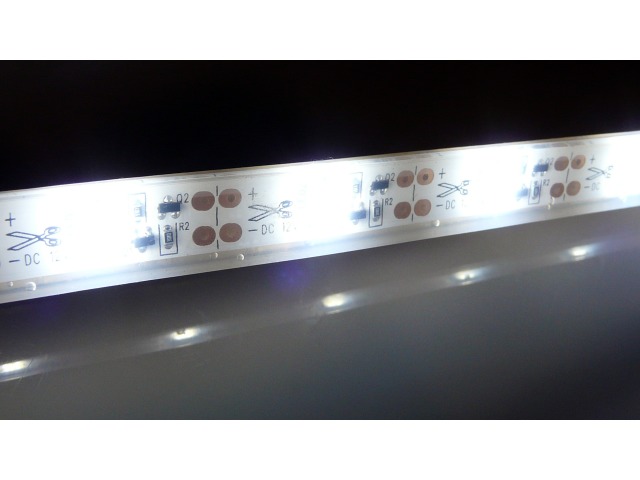 Flexible Waterproof LED Strip Tape, Close-up - White