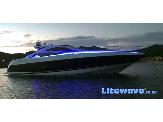 Colour Changing LED Strip on Sunseeker Yachts
