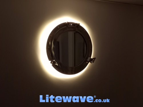 LED Strip Backlit Mirror with Halo
