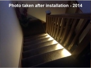 High quality LED Strip on stair case just after fitting