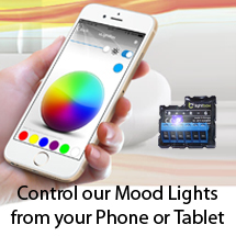 Control our RGB Lighting Products with a Smartphone or Tablet