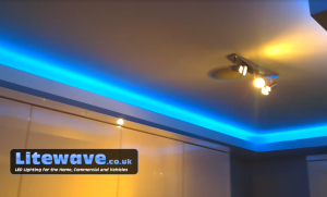 Coffer Ceiling with colour changing LED Strip