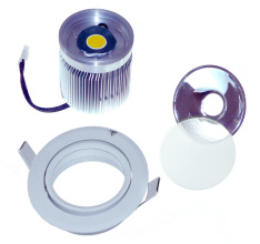 Components of an 18w LED Downlight